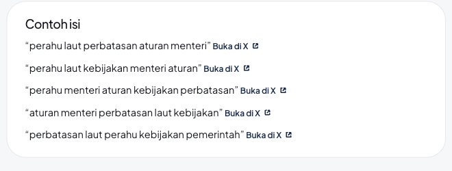 Tangkapan layar fitur Sumber (contoh)